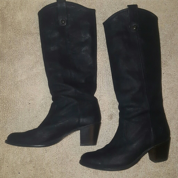 Frye black leather boots