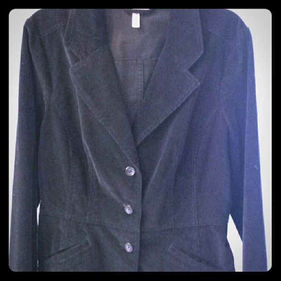 Corduroy black Blazer / Jacket St. John's Bay