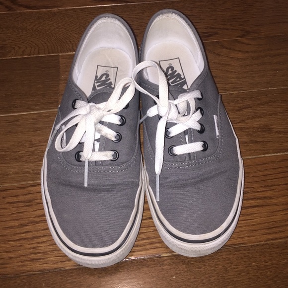 Grey canvas vans