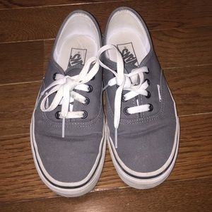 Grey canvas vans
