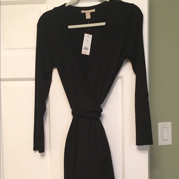 NWT Banana Republic black wrap dress.