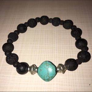 Bohemian Bracelet with Volcanic Rocks