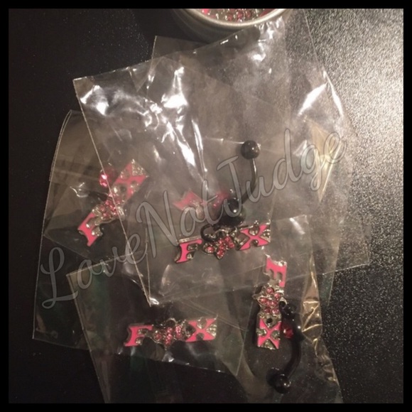 NWT FOX RACING BLING NAVEL BELLY BUTTON RING- - Picture 2 of 6