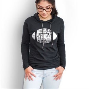 I Love You More Than Football Long Sleeve Hoodie