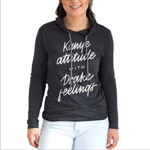 Kanye/Drake Long Sleeve Hooded Tee