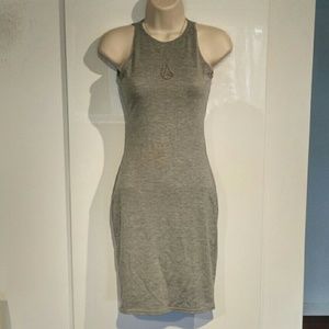 Gray Jersey Racer Bodycon Mini Dress Size 2