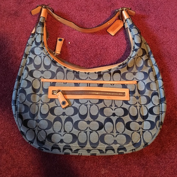 *Final price drop* denim blue coach bag