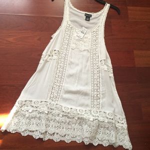 NWT White Lace Tank/Tunic