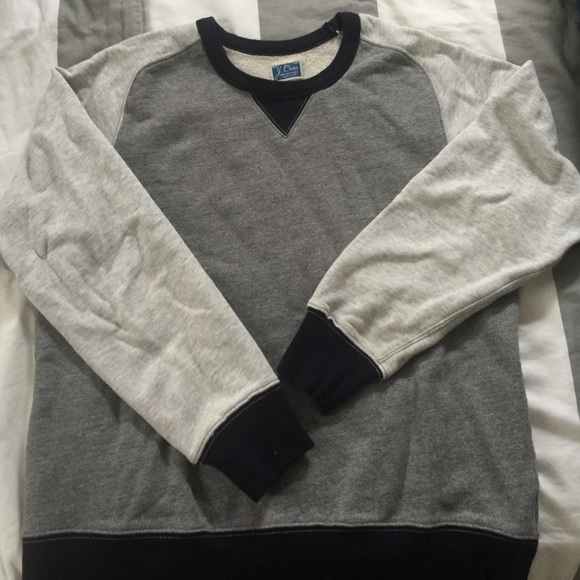 J crew men's color block sweatshirt