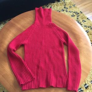 Red cashmere turtleneck