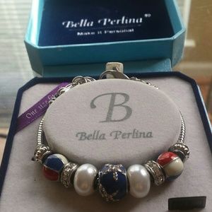 Red White n Blue Charm Bracelet