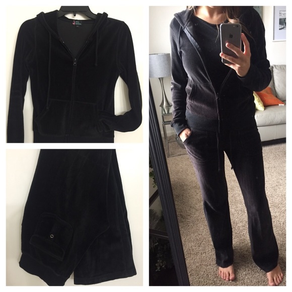 Black sweatpants/jacket set