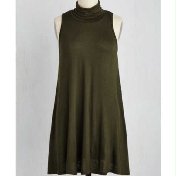 **SOLD** Mock Neck Olive Green Tunic