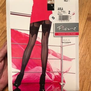 Fiore golden line "avilia" patterned tights. BNWT Fiore golden line "avilia" patterned tights. BNWT