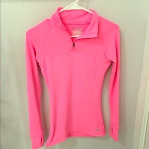 UA 1/4 zip pink pull over