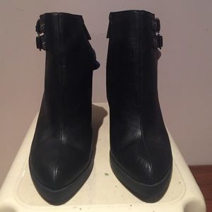 Nasty gal open back heeled boots.