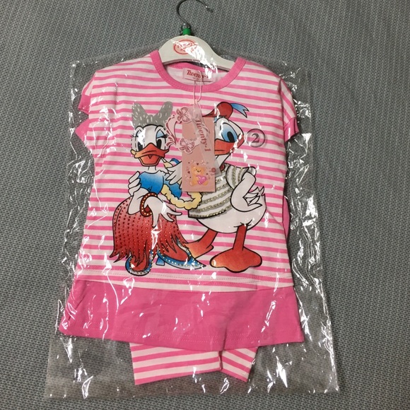 Fashion Toddler Girls Outfit Donald Duck and Daisy