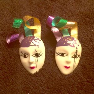 Mardi Gras Vintage Earrings