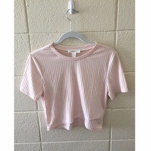 pink crop top