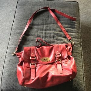 Red messenger bag