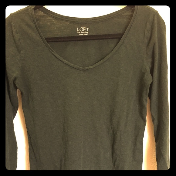 Loft Dark Green Live Love Loft Green L/S Tee