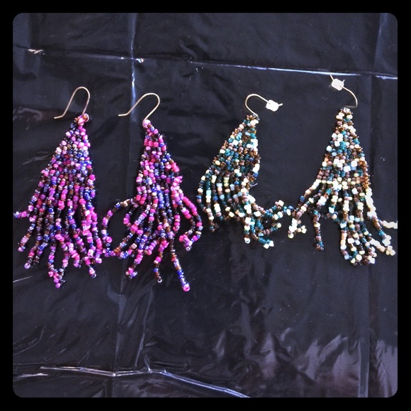 Beaded earrings EUC (worn once each)