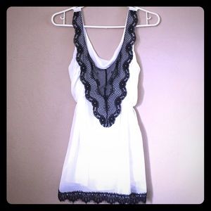 Cream and black baby doll