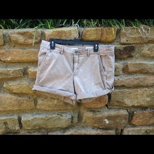 Tan Pilcro Anthropologie Shorts