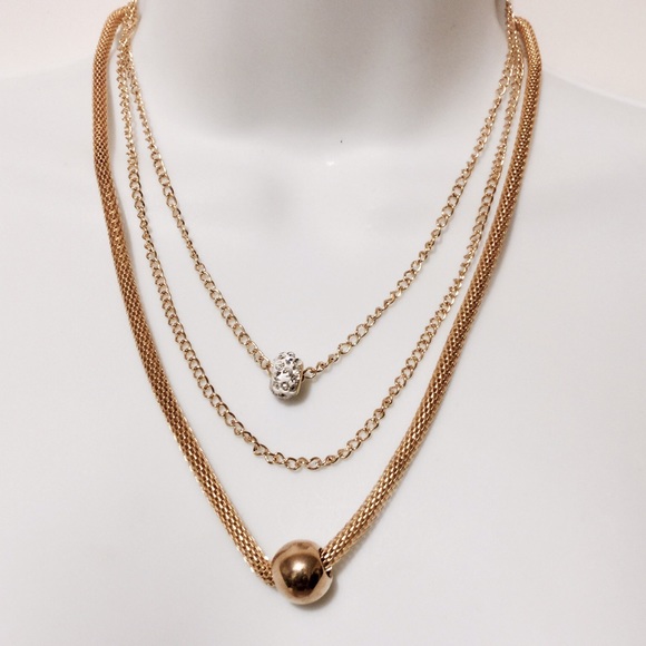 Triple The Fun Gold Necklace - Picture 2 of 4