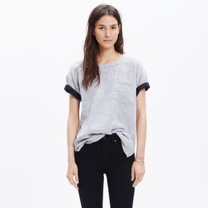 Madewell Oversized Tee in Copier Stripe