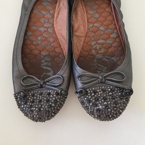 Sam Edelman Rhinestone Toe Ballet Flats