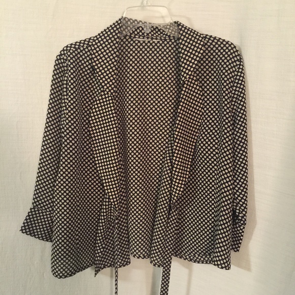 Black and white polka dot top