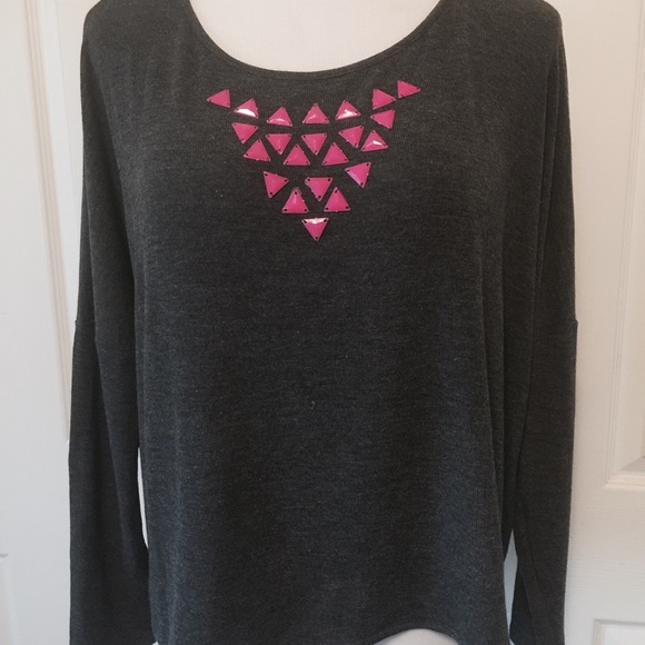 GRAY LONG SLEEVE SWEATER - Picture 2 of 4