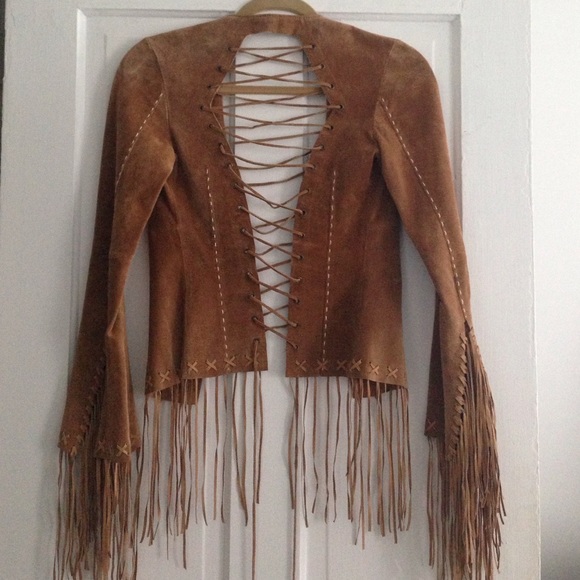 ❤️SOLD❤️️Vintage boho suede jacket size XS - Picture 2 of 4