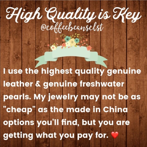 NEW Genuine Pearl Leather Boho Cluster Necklace - Picture 6 of 8