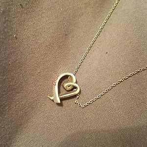 Silver tiffany heart love necklace