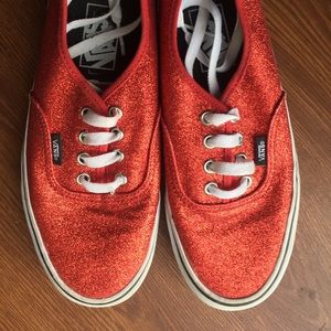 Red Sparkly Vans
