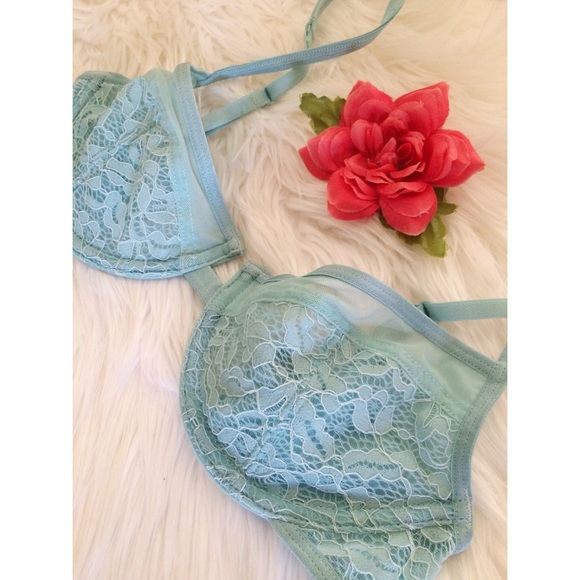 NWOT Free People Blue Cheeky Lace Bra 💙 - Picture 4 of 4