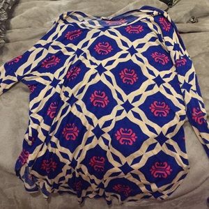 Blue and pink tunic shirt