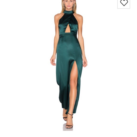 Revolve size 0 green gown