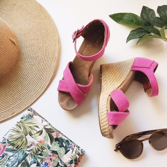 TOMS Espadrille Wedges