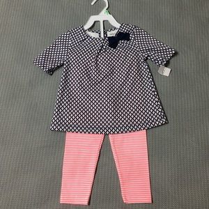Baby Girl Carter's Top and Striped Leggings Set