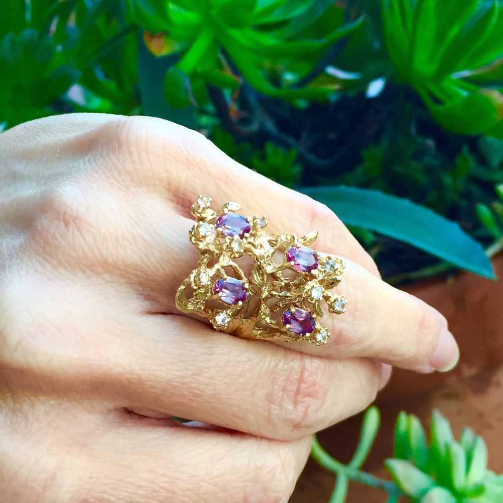 HOLD 14k Sapphire Ring 13.2g