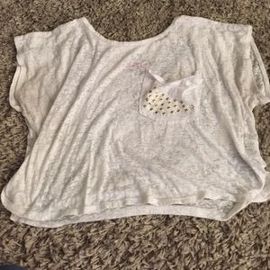 White casual crop top