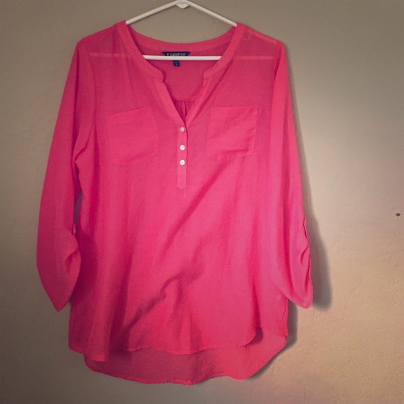 Coral Cotton boho top