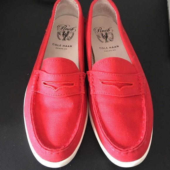 Red Cole Haan loafers