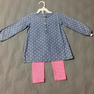 Toddler Girl Carter's Top and Striped Leggings
