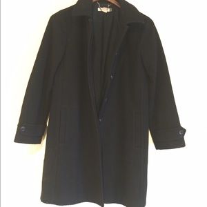 JCrew Black Wool Peacoat
