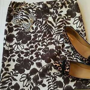 Jones Wear Brown and Cream Print Skirt