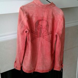 Donald J Pliner suede shirt a stones